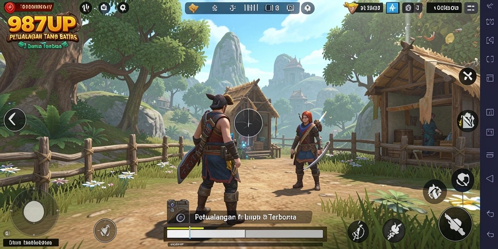 Tangkapan layar dari gameplay mendalam di dunia terbuka 987UP.