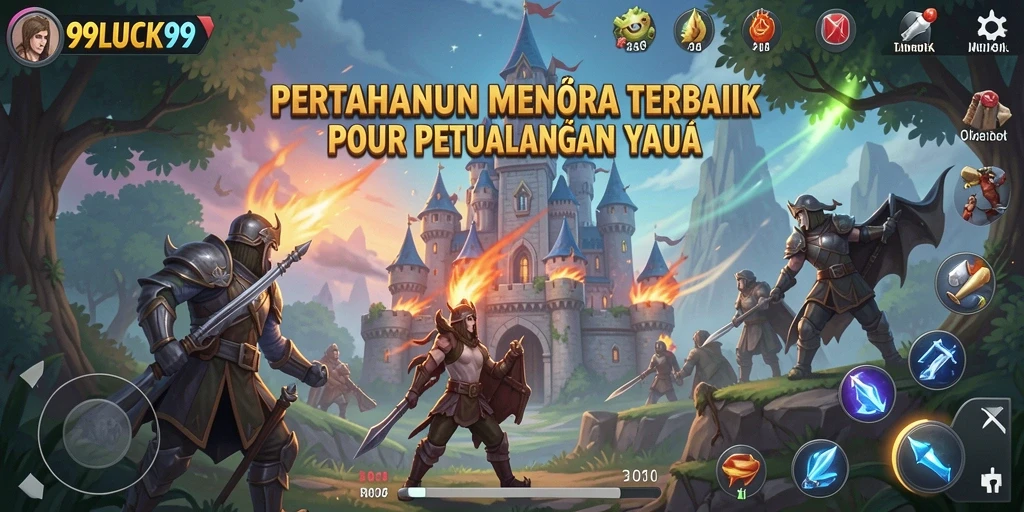 Gameplay menara pertahanan yang menegangkan dan seru.