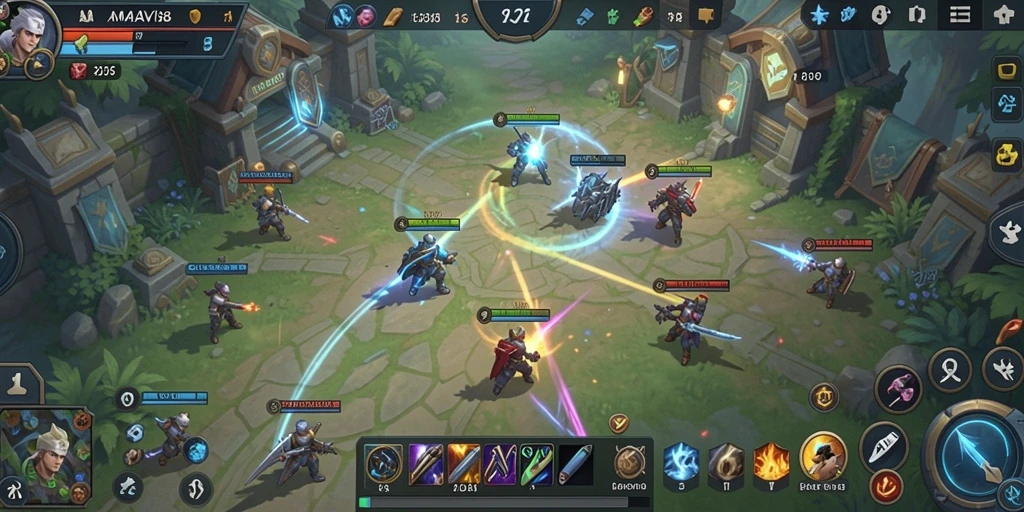 Screenshot gameplay yang menunjukkan taktik dan strategi dalam AMAVI88.