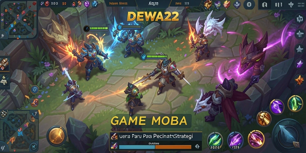 Tampilan gameplay seru dan strategis dalam DEWA22.