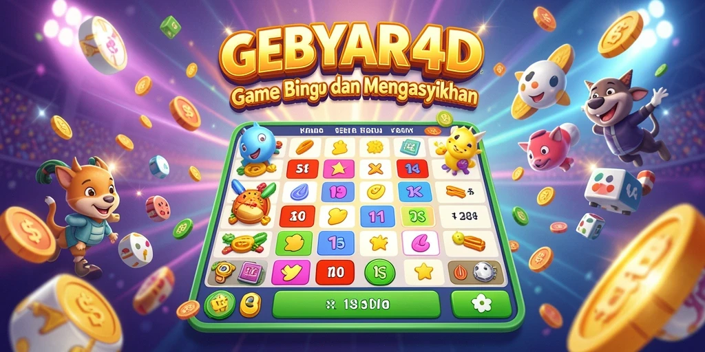Tangkapan layar gameplay GEBYAR4D yang menampilkan keseruan permainan Bingo.