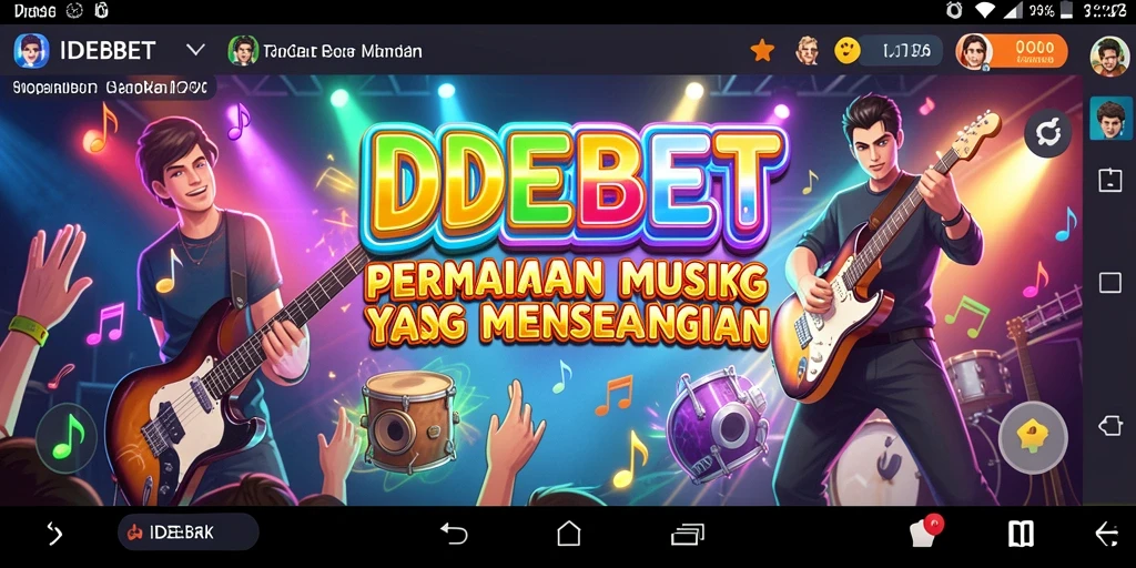 Tangkapan layar utama IDEBET menampilkan pemain menikmati tantangan musik.