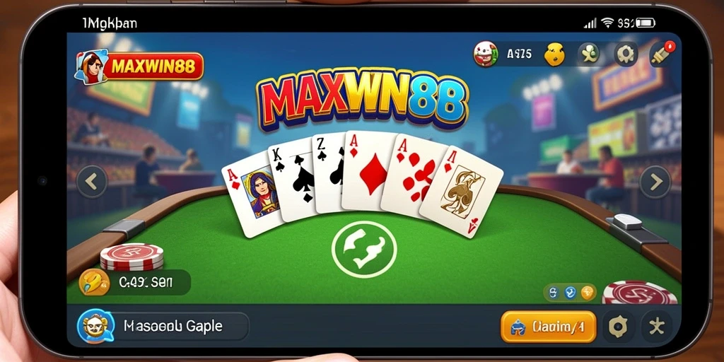 Tampilan screenshot gameplay Gaple yang seru dan interaktif.