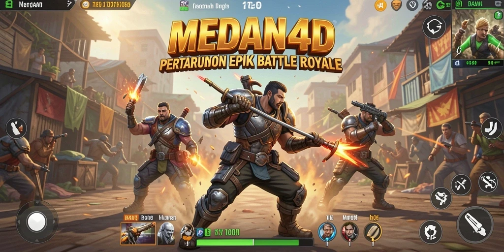 Tangkapan layar permainan MEDAN4D menampilkan aksi seru Battle Royale.