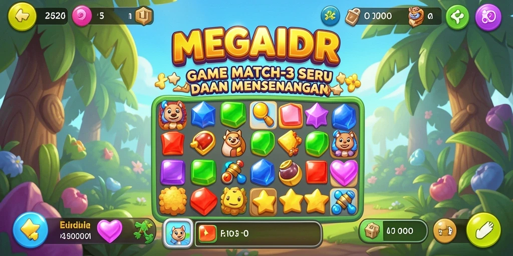 Screenshot gameplay MEGAIDR dengan tampilan level seru.