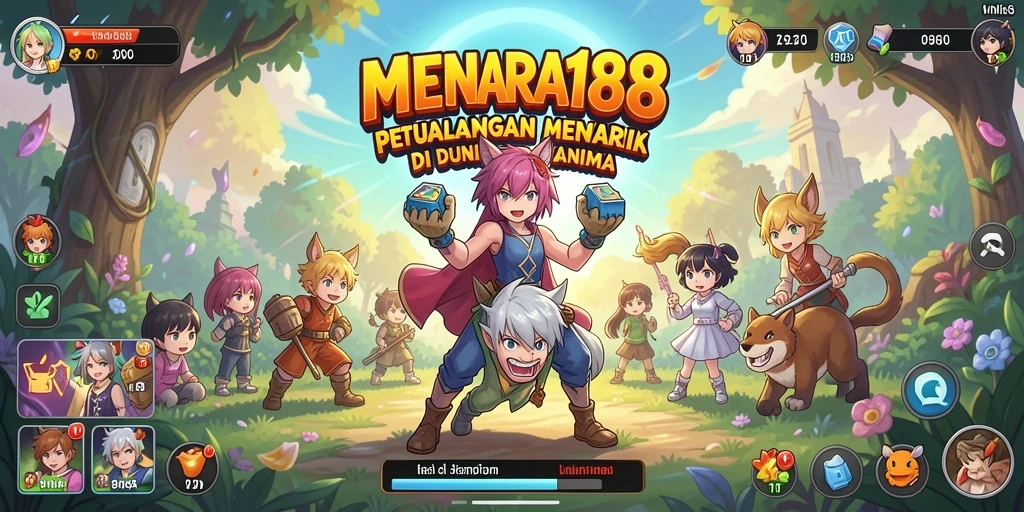 Tampilan gameplay seru dari MENARA188 yang menampilkan aksi dan karakter anime.