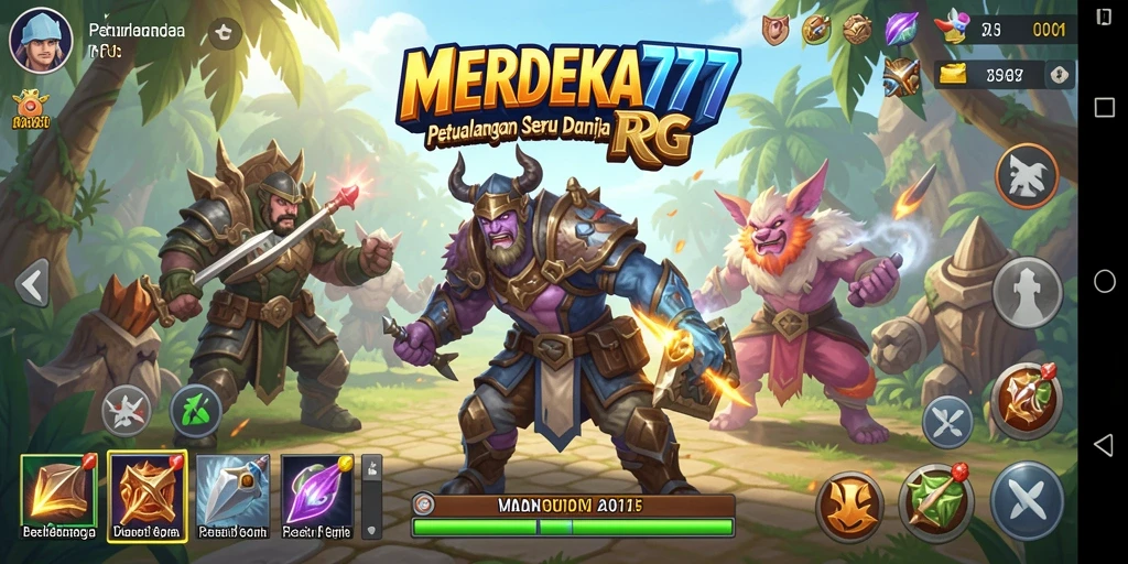 Tampilan gameplay seru dan mengasyikkan dalam MERDEKA777.