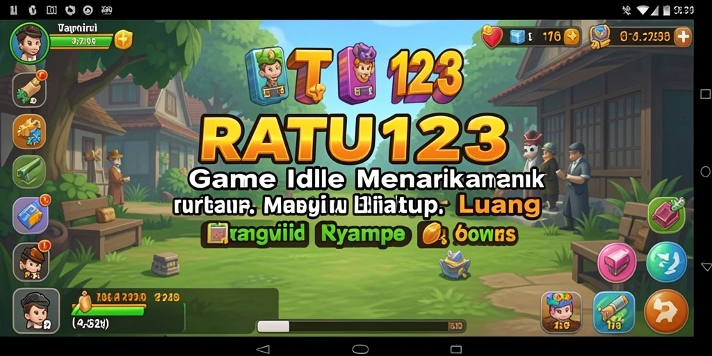 Tampilan gameplay luar biasa dari RATU123 yang menampilkan kesenangan Idle.