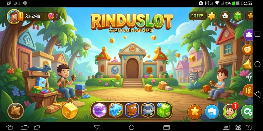 Tampilan gameplay seru RINDUSLOT di level yang menantang.