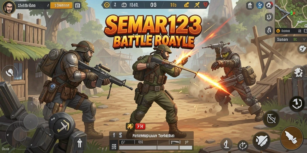 Tampilan gameplay menarik dari SEMAR123 yang menunjukkan aksi seru Battle Royale.