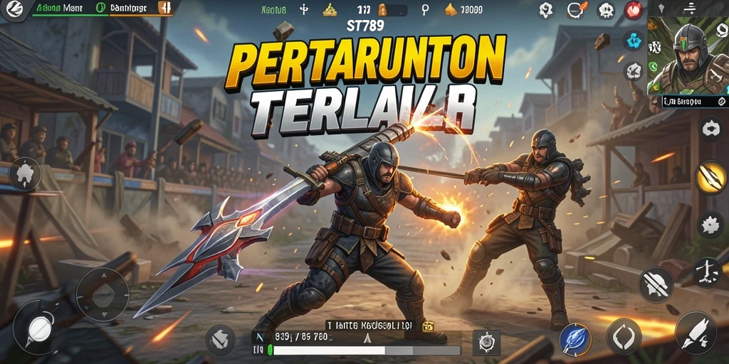 Screenshot gameplay ST789 menampilkan aksi seru dalam arena Battle Royale.